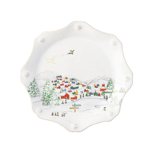 Berry and Thread North Pole Dessert/Salad Plate