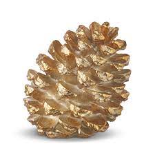 11" Gold Pinecone