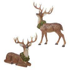 19.5" Deer with Wreath