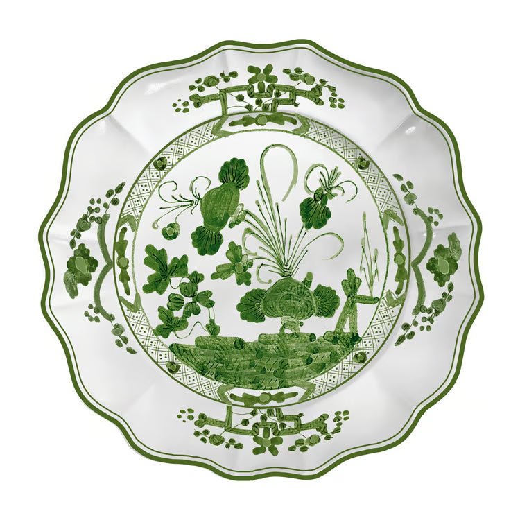 Beatriz Ball VIDA Faenza Round Platter 13'' (Green & White)