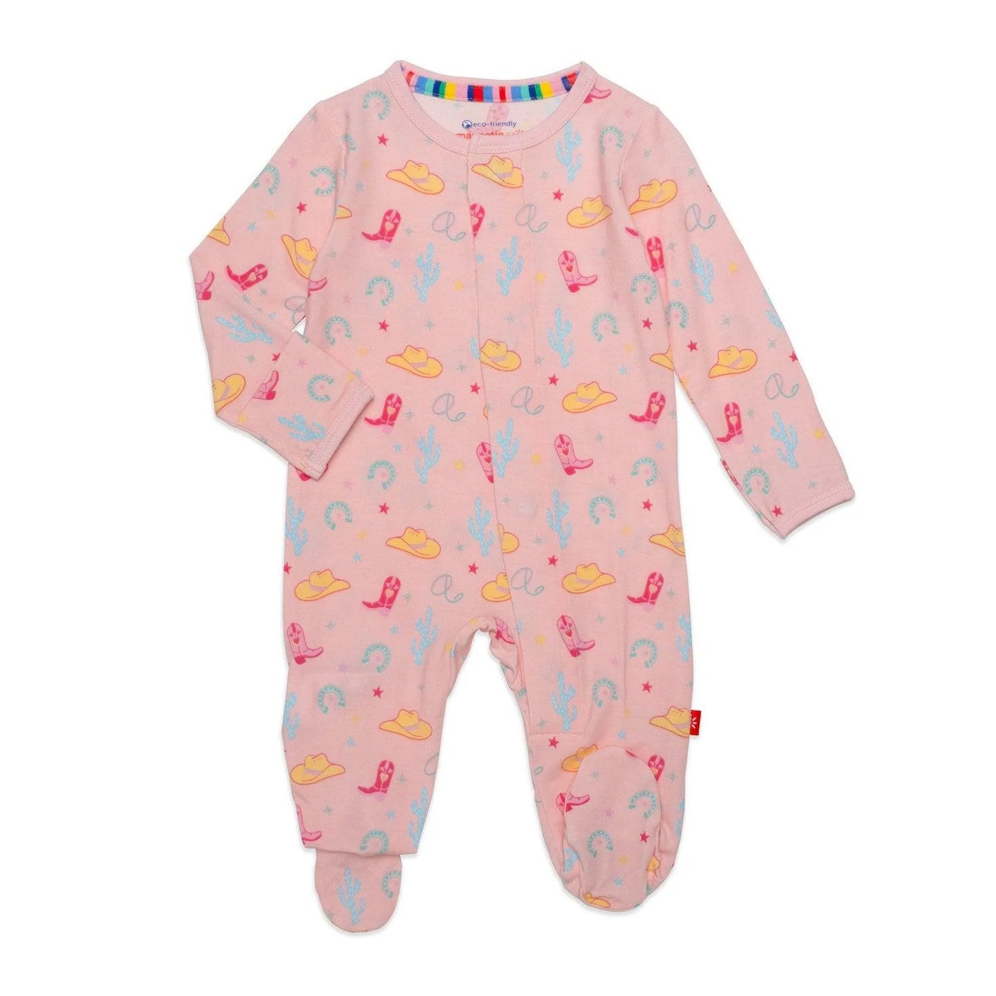 Magnetic Me Pink Not My First Rodeo Footie