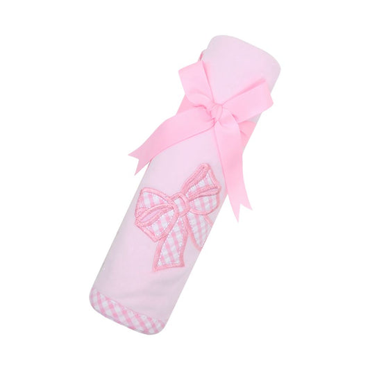 Pink Bow Swaddle Blanket