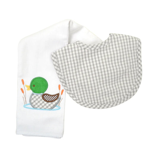 Mallard Medium Bib & Burp Box Set