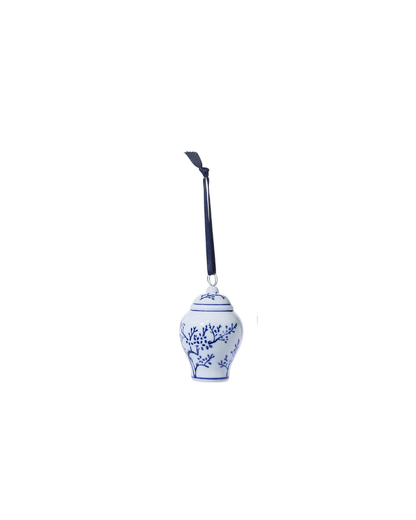 Blue and White Temple Jar Ornament