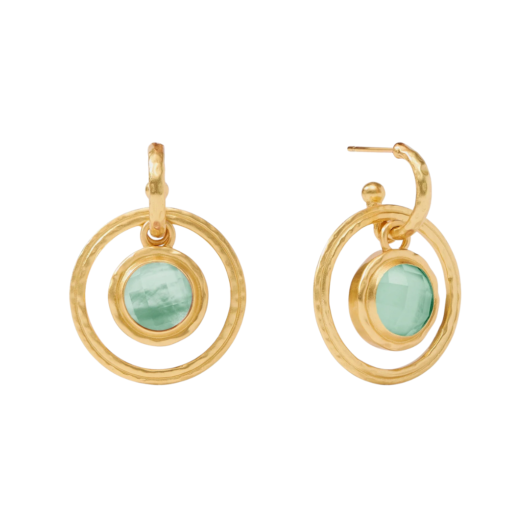 Julie Vos Astor 6-in-1 Charm Earring - Aquamarine Blue
