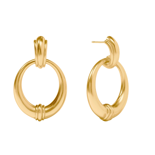 Julie Vos Portofino Gold Doorknocker Earring