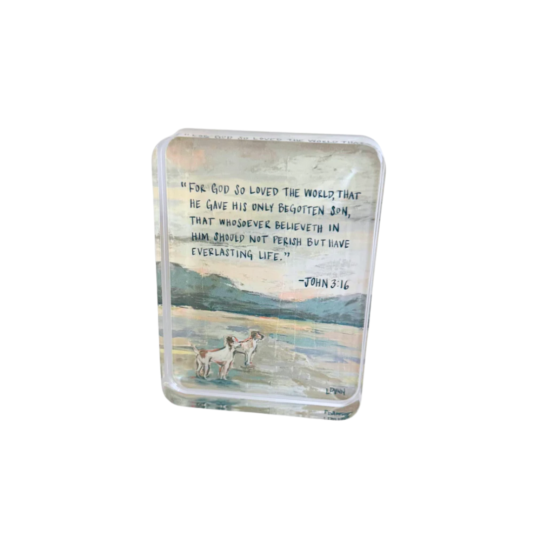 Lauren Dunn John 3:16 Scripture Block
