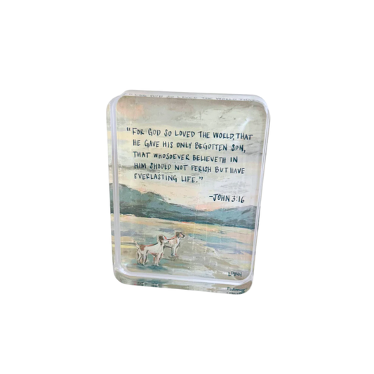Lauren Dunn John 3:16 Scripture Block
