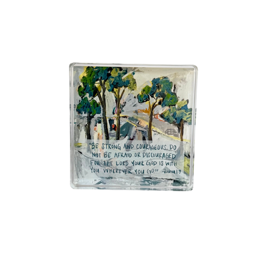 Lauren Dunn Joshua 1:9 Acrylic Scripture Block