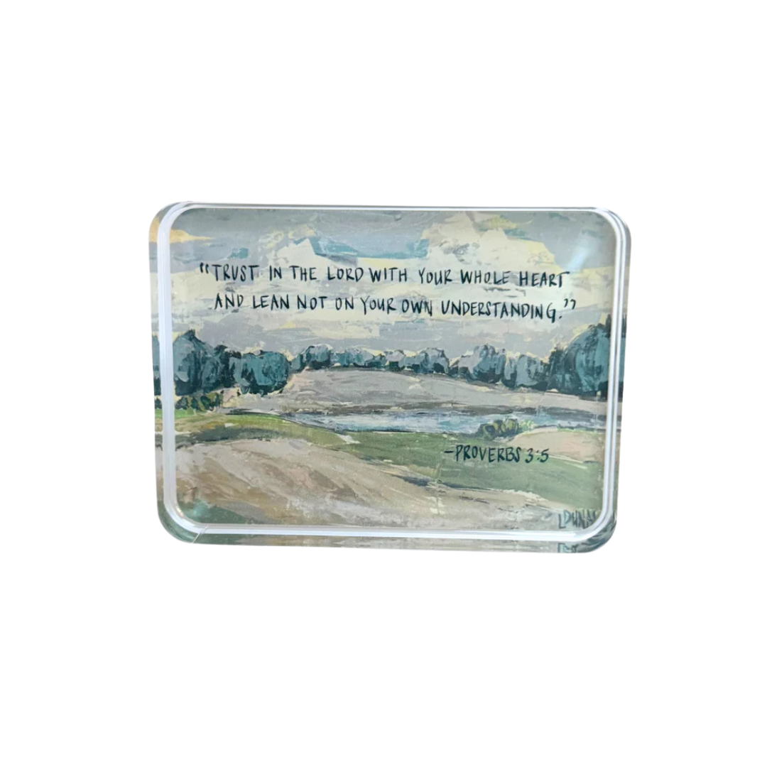 Lauren Dunn Proverbs 3:5 Acrylic Scripture Block