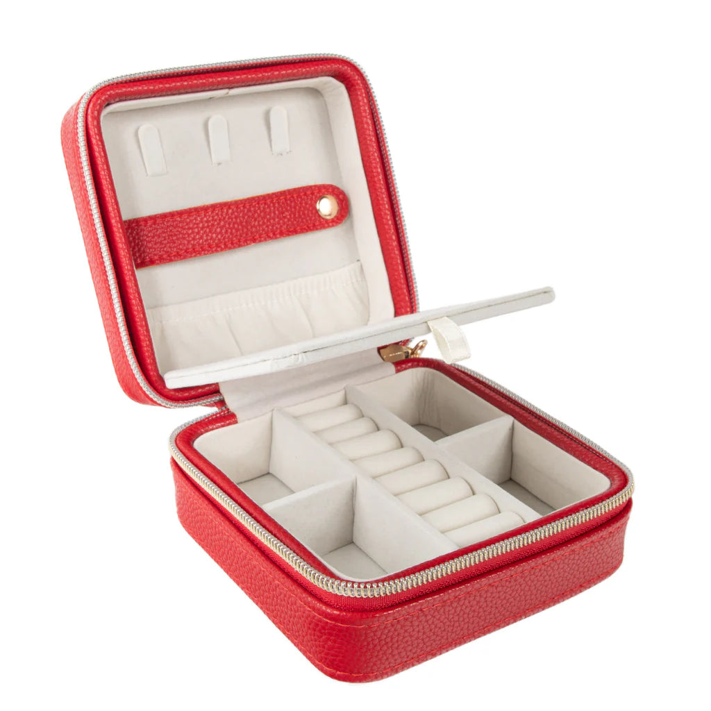 Leah Travel Jewelry Case (Red)