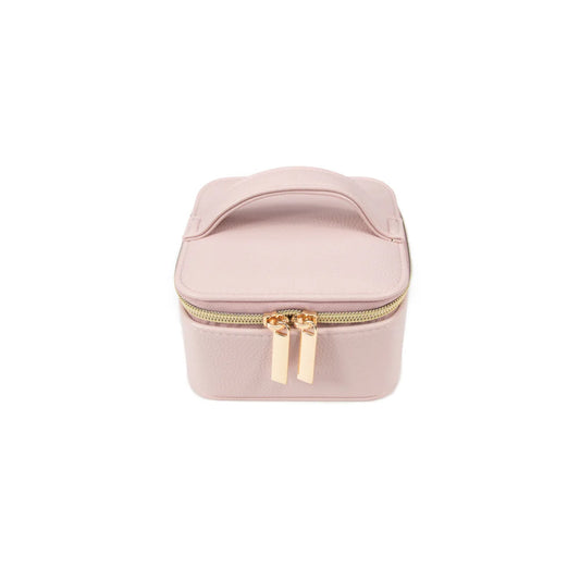 Leah Travel Jewelry Case With Pouch (pale pink)
