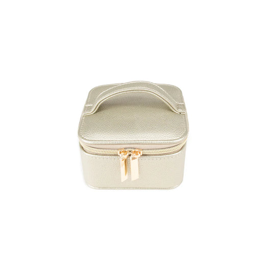 Leah Travel Jewelry Case with Pouch (Gold)