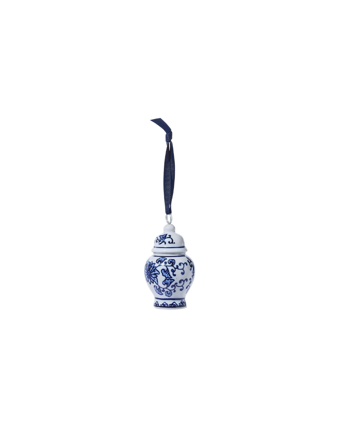 Blue and White Temple Jar Ornament