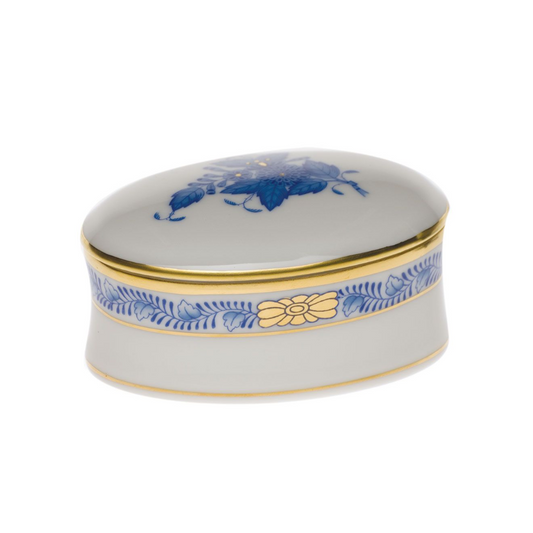 Herend Oval Box - Blue
