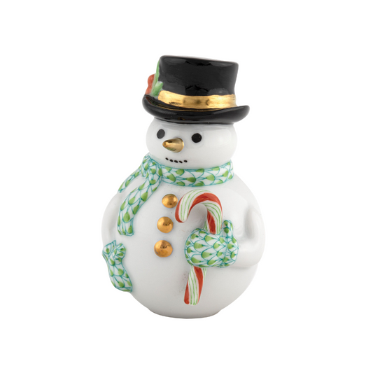 Herend Candy Cane Snowman - Key Lime