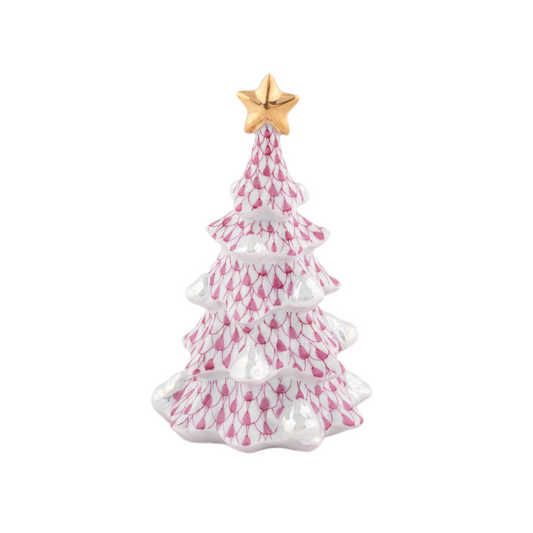 Herend Simple Christmas Tree - Raspberry