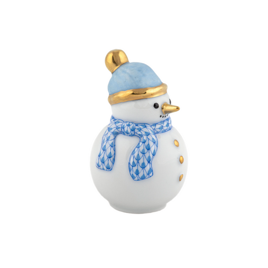 Herend Mini Snowman - Blue