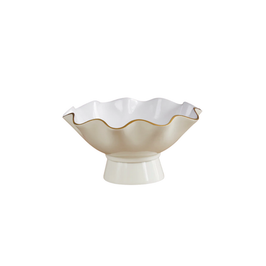Beatriz Ball Encanto Carola Small Pedestal - Cream and White