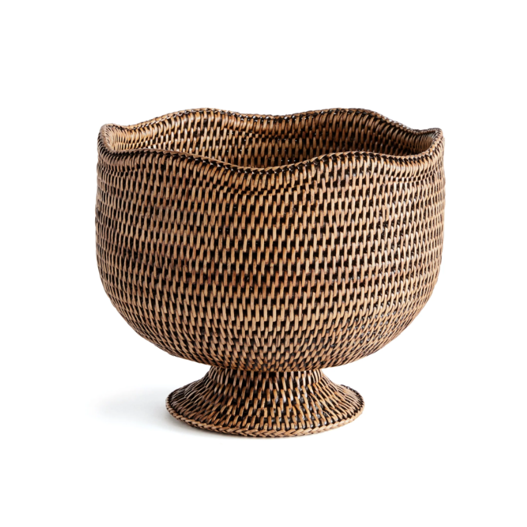 Burma Rattan Footed Chashpot