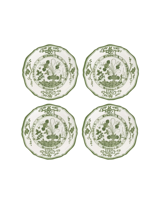 Beatriz Ball VIDA Fraenza Appetizer Plate Set of 4 (Green and White)