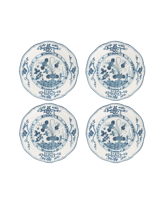 Beatriz Ball VIDA Fraenza Appetizer Plate Set of 4 (Blue and White)
