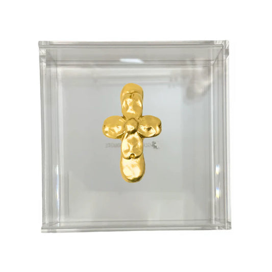Southern Tribute Cross Clear Napkin Box Clear