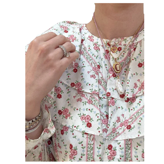 SJ Bailey Cord Necklace with Pearl