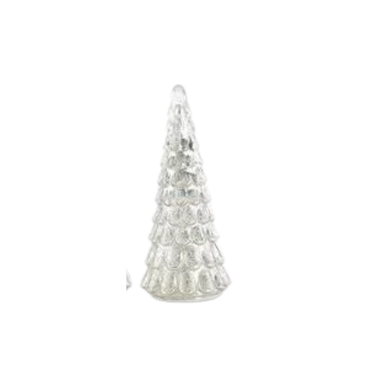 Silver LED Mercury Glass Tree with Timer