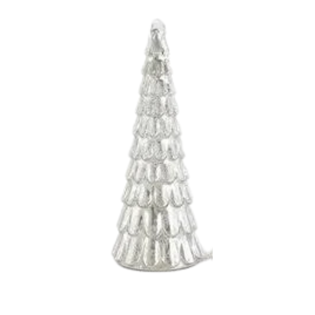 Silver LED Mercury Glass Tree with Timer