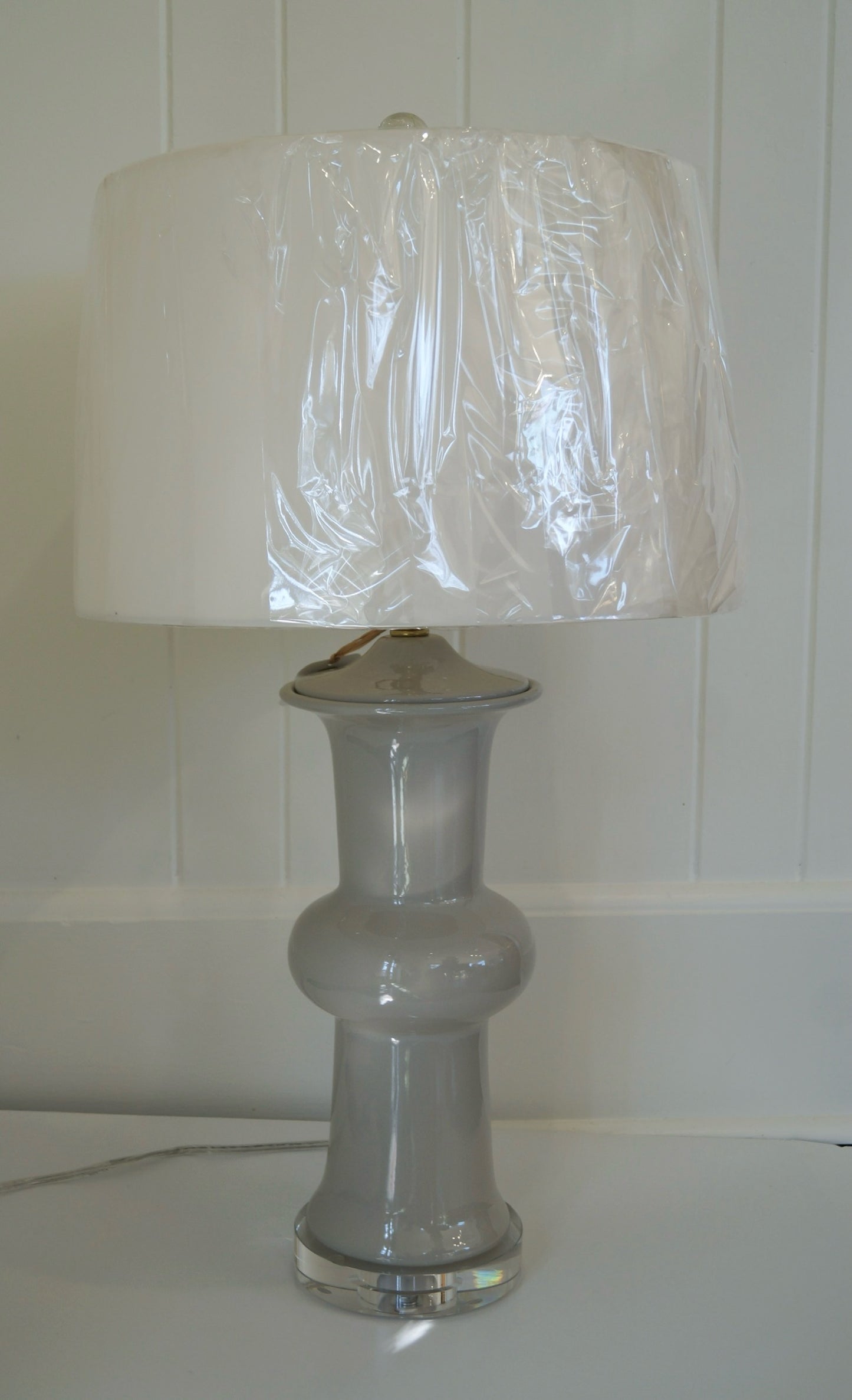 Grey Hex Vase lamp