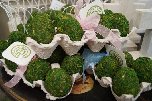 Easter Eggs Green Moss in Carton