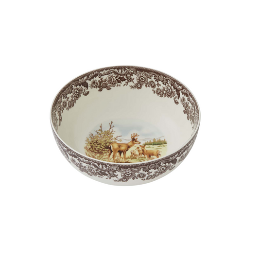 Spode Woodland Serving Bowl- Mule Deer- 9.75 "
