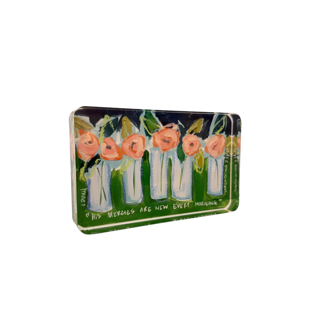 Lauren Dunn Lamentations 3:22-23 Acrylic Scripture Block