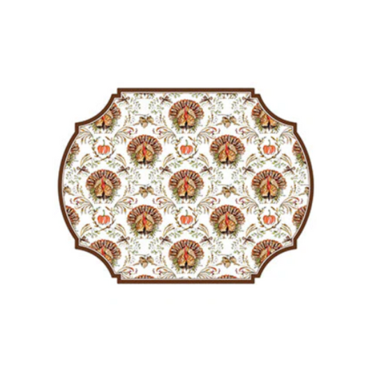 Festive Turkey and Gourd Placemats