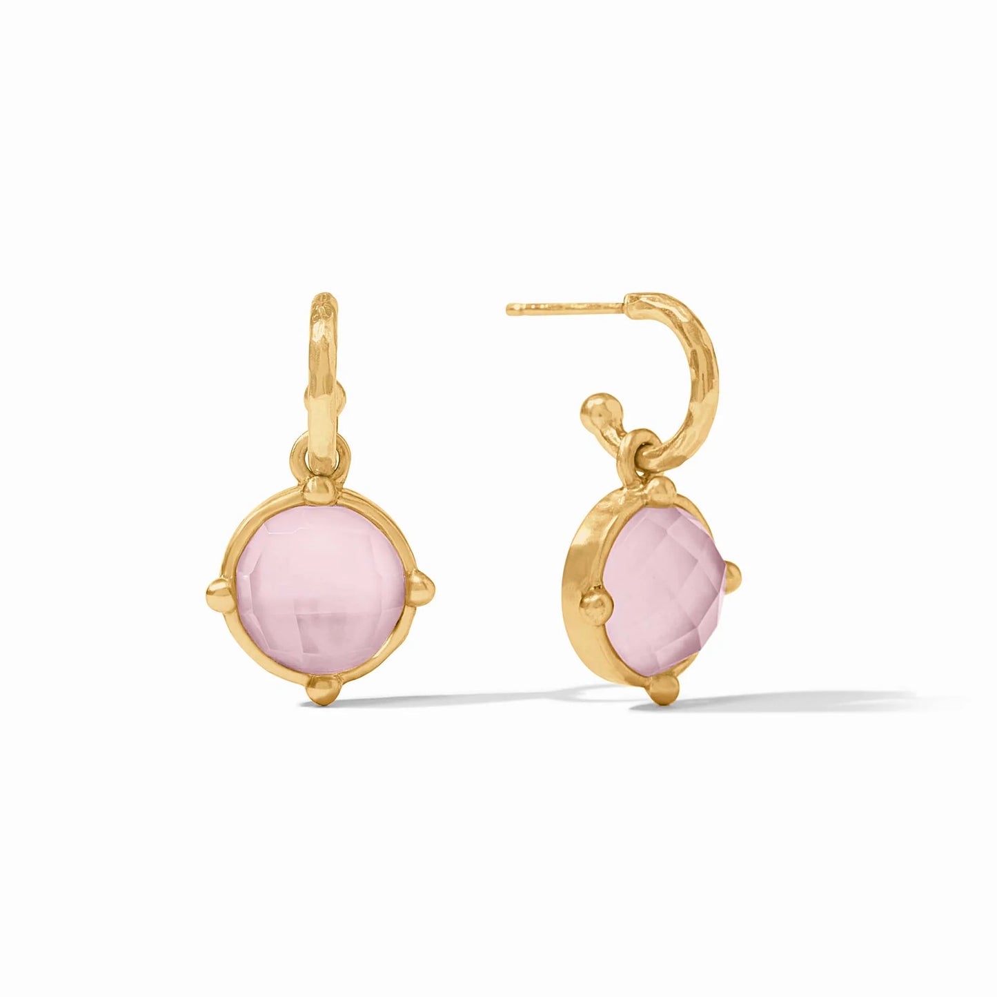 Julie Vos Honeybee Hoop & Charm Earring-Iridescent Rose-OS