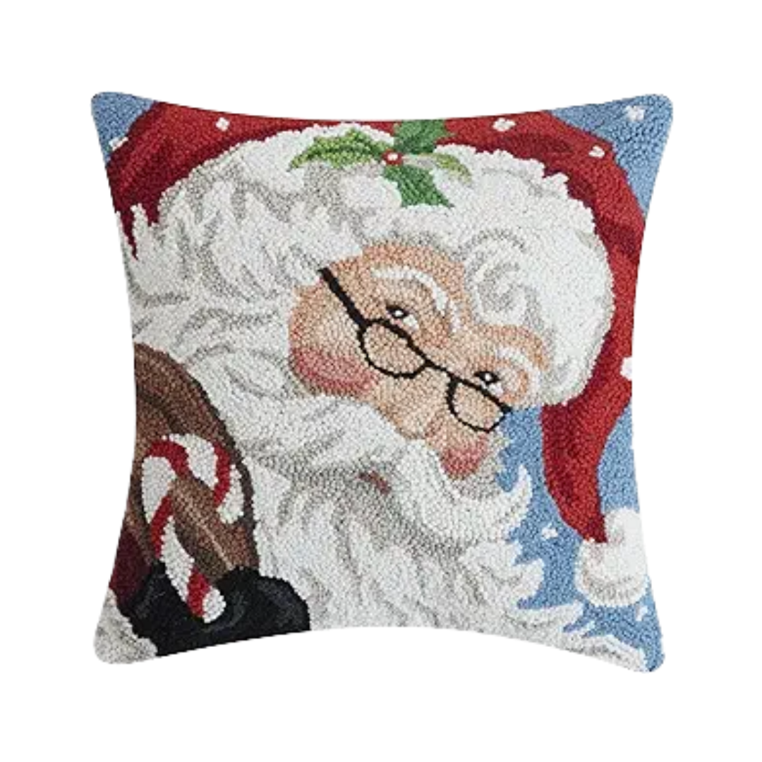 Santa With Glasses Hook Pillow