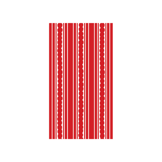 Lucy Grymes Red Stripe Linen-feel Paper Guest Towels