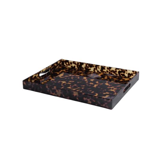 VIDA Acrylic Tortoise X-Lg Tray With Handles