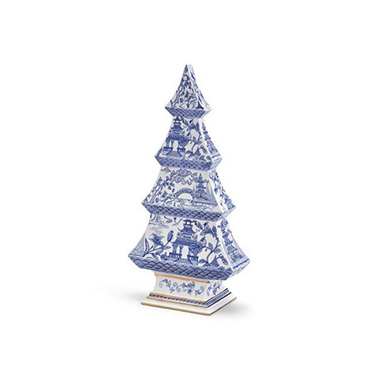 Blue and White Christmas tree