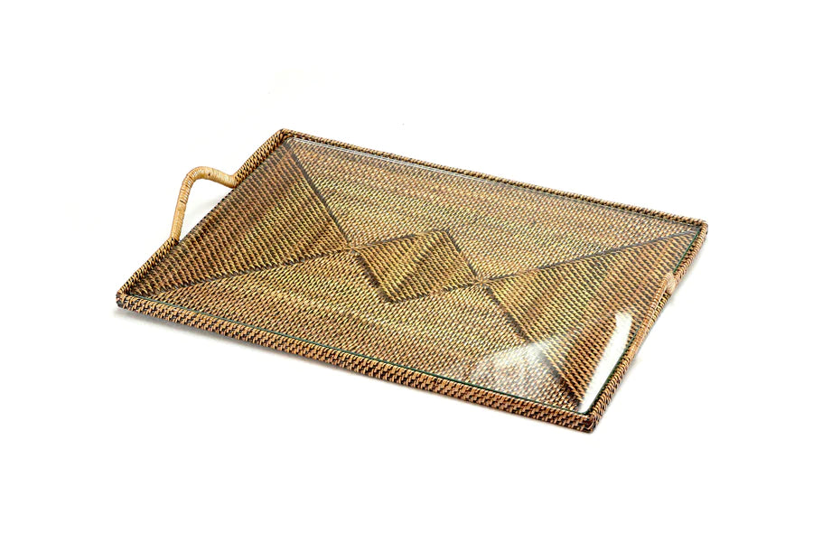 Rectangular Serving Glass Tray, Medium