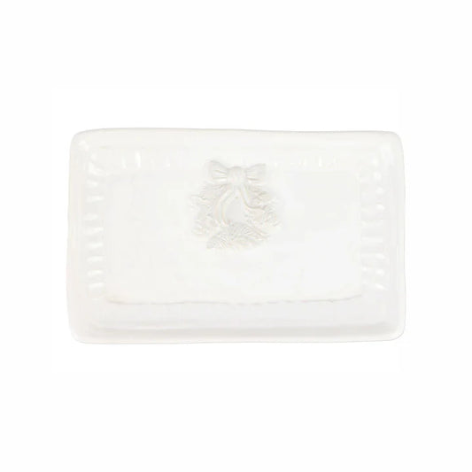 Vietri Pietra Natalae Trayle Wreath Rectangular Platter