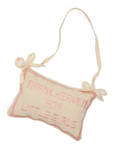 "Thank Heaven For Little Girls" Pillow Door Hanger