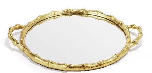 Bamboo Round Mirror Tray