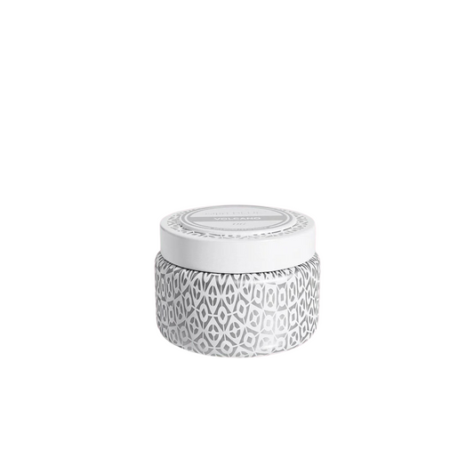 Capri Blue  Volcano White Signature Printed Travel Tin Candle