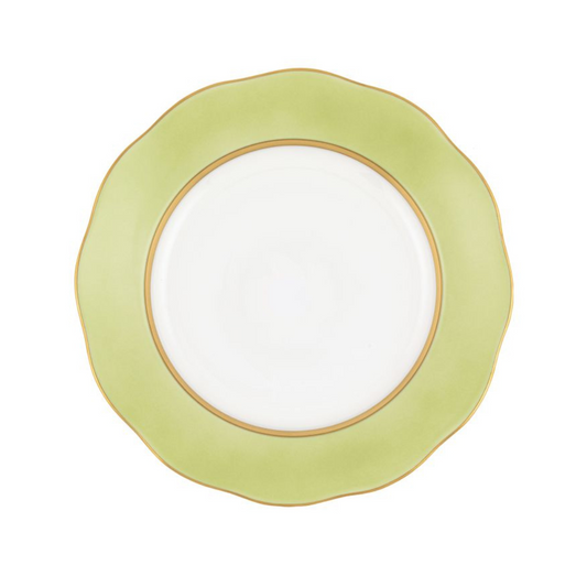 Silk Ribbon Olive Dessert Plate