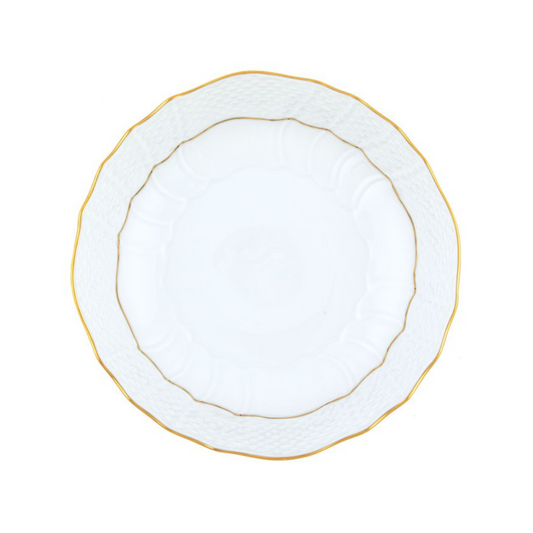 Golden Edge Scalloped Dinner Bowl