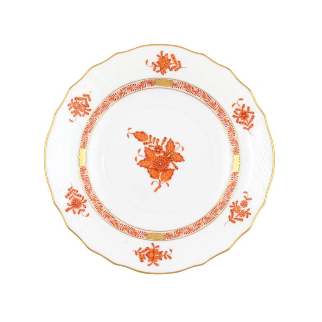 Chinese Bouquet Rust Salad Plate