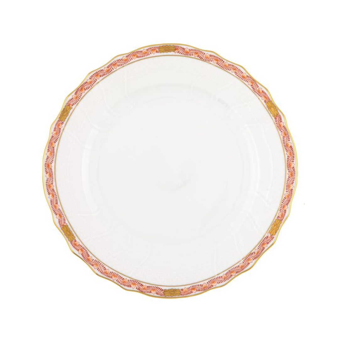 Chinese Bouquet Garland Rust Dinner Plate