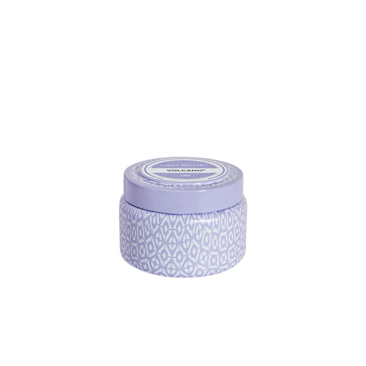 Capri Blue  Volcano Digital Lavendar Printed Travel Tin